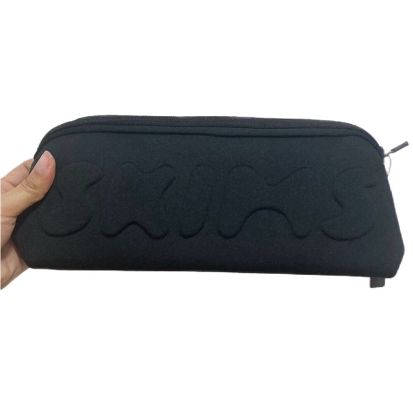 2 total SKIMS black neoprene travel pouch cases makeup lingerie bags NEW - Picture 6 of 6